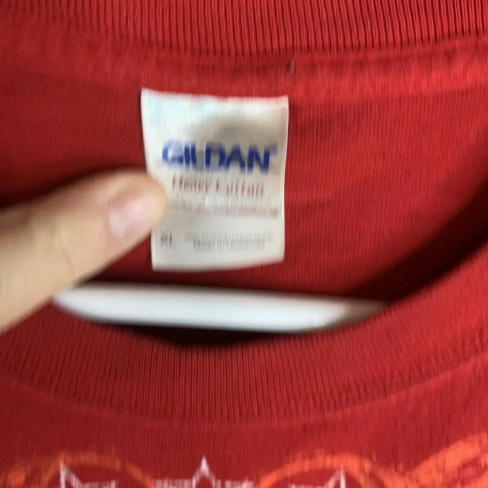 GILDAN Short Sleeve Mens XL America Coat of Arms Design Red - Picture 6 of 7